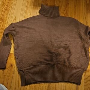 Women's Brown Turtleneck Sweater